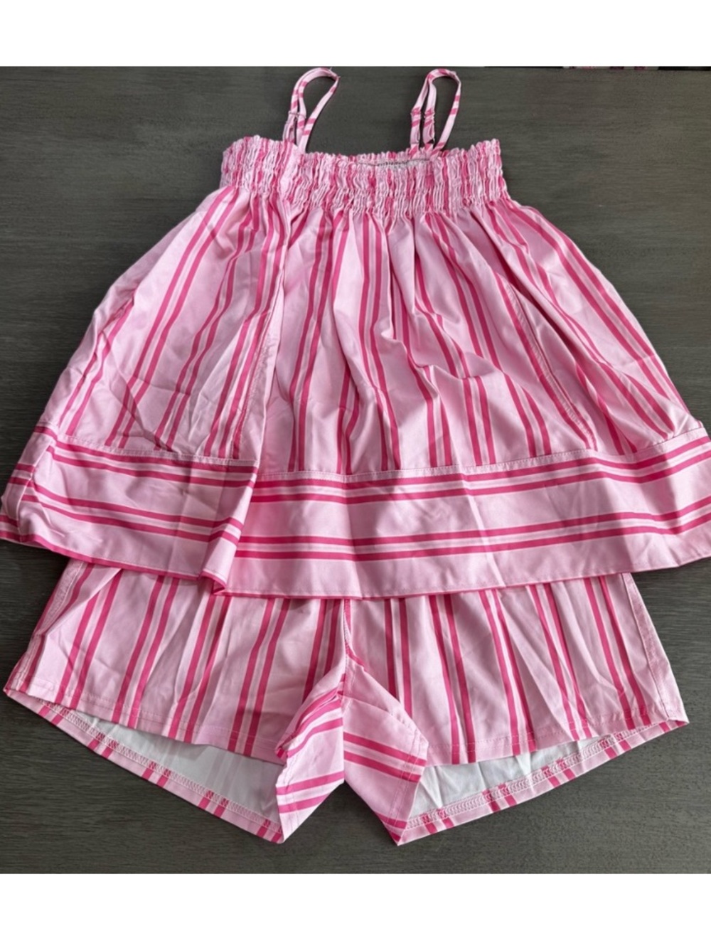 Striped babydoll cami and shorts - Picture 3 of 6